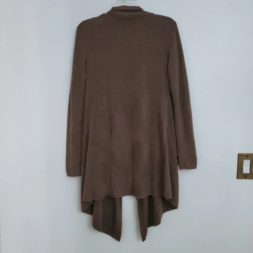 Barefoot Dreams Cozy Chic Calypso Women's Cardigan Sweater Mocha Brown S/M